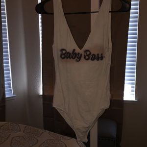 white cotton body suit